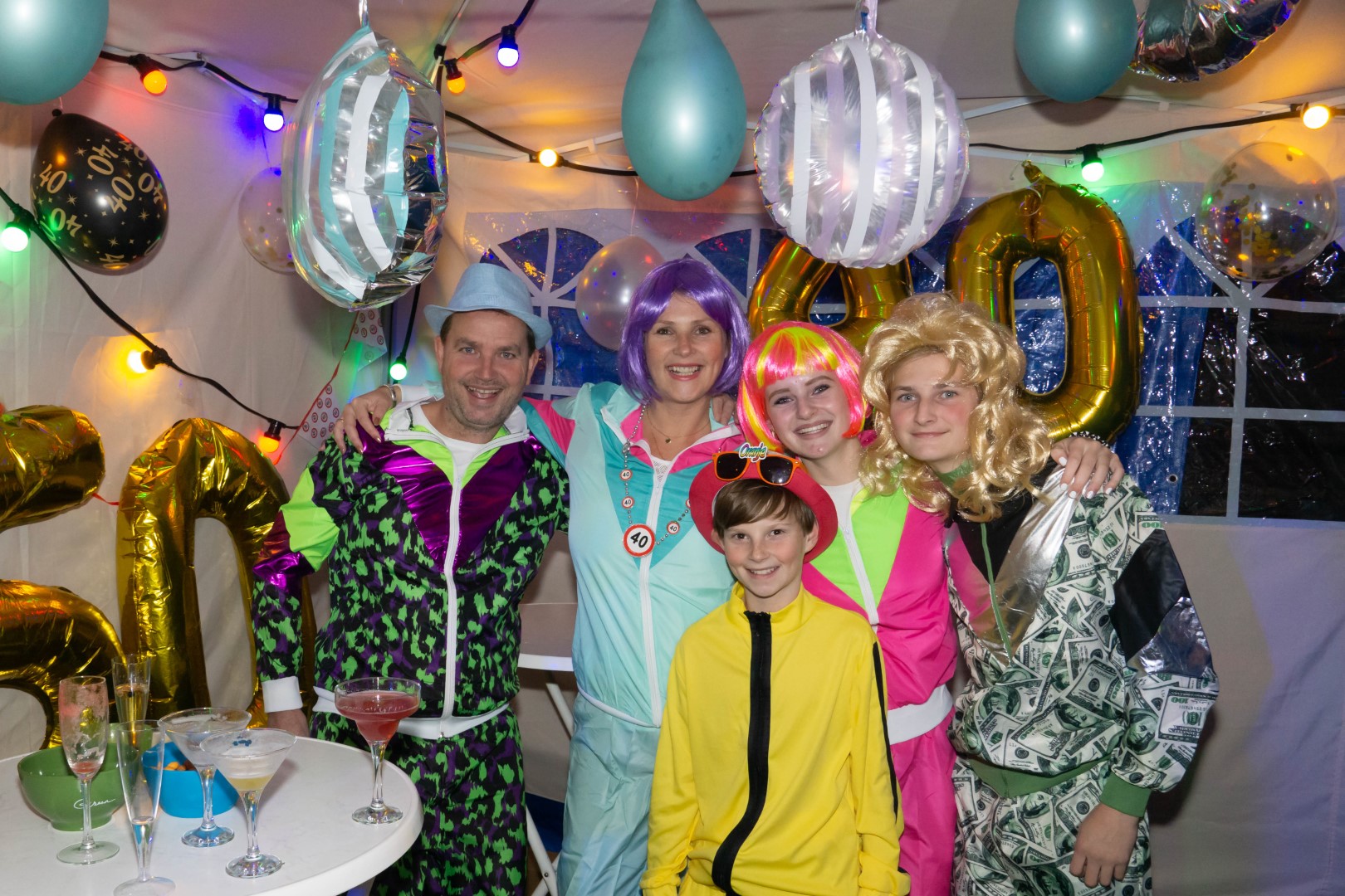Sfeervolle lichtshow op het feest